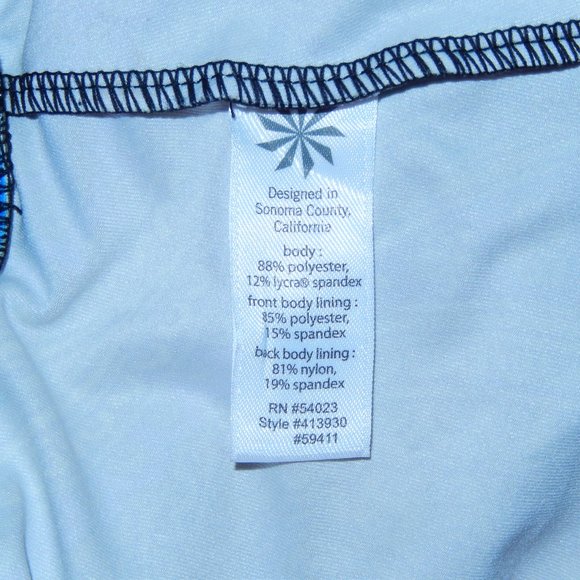 New Athleta Small Tank Top Blue Green Paisley X Back Drop Waist - Picture 5 of 6